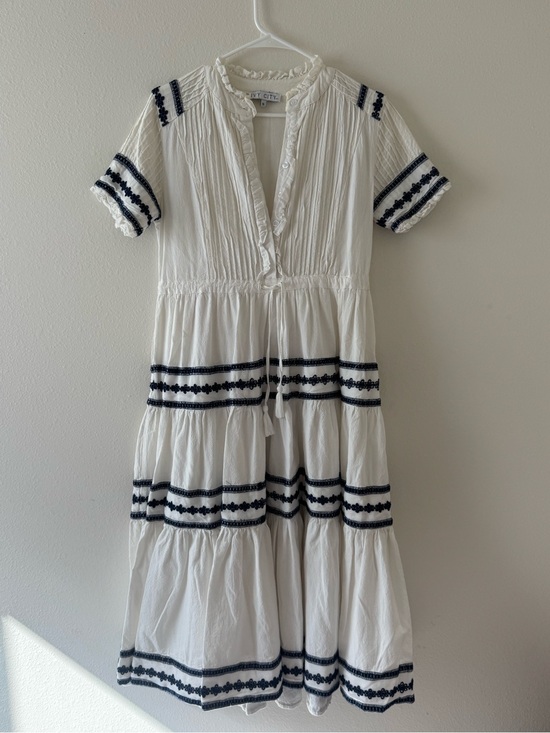 Ivy City Co Dresses & Skirts - Ivy City Co White Embroidered Tiered Midi Dress